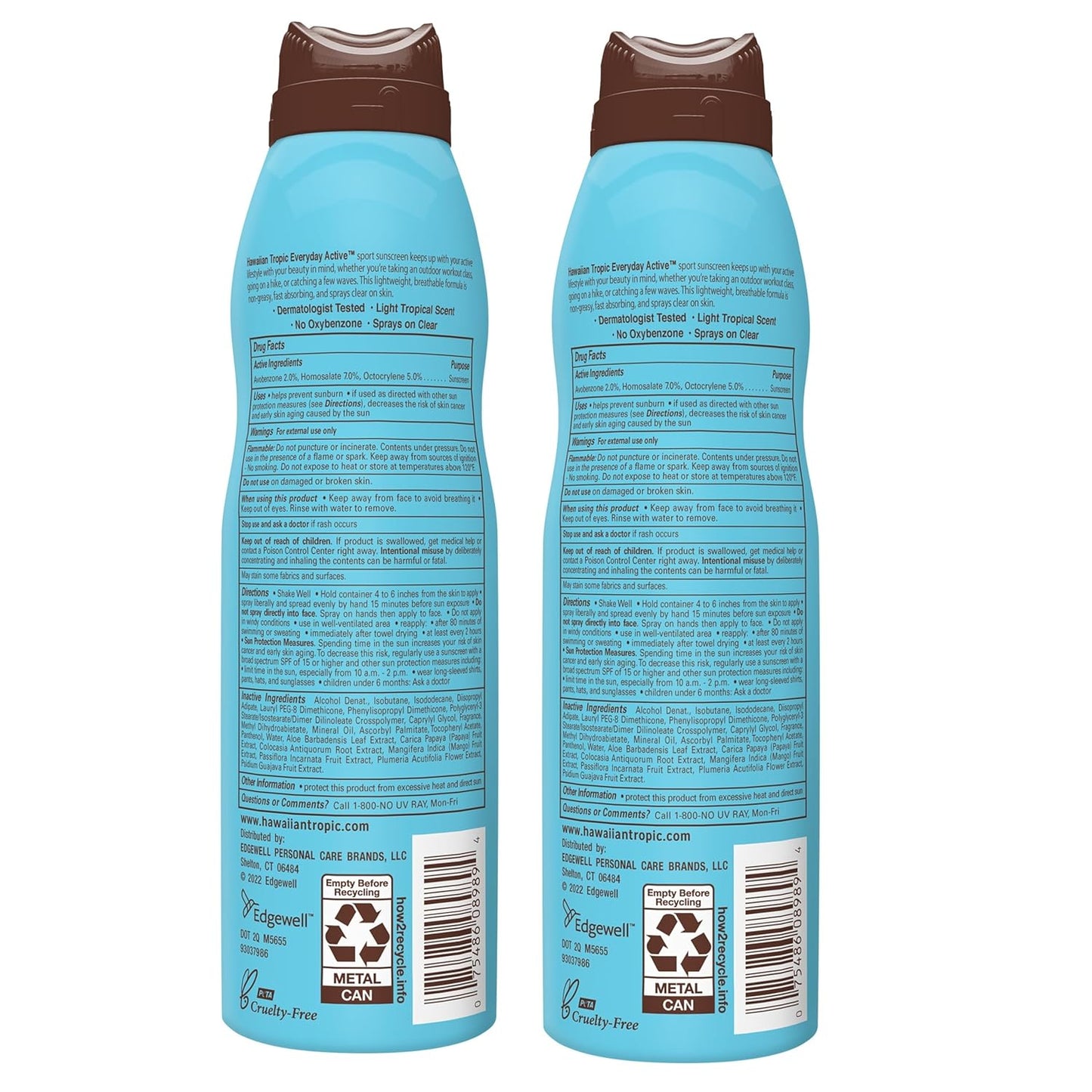 Everyday Active Clear Spray Sunscreen SPF 30, 6Oz Twin Pack | Sunscreen SPF 30, Sunblock, Oxybenzone Free Sunscreen, Spray on Sunscreen Pack, 6Oz Each