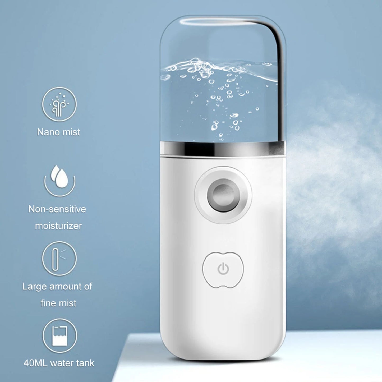 Portable Face Mist Sprayer USB 40Ml Rechargeable Face Mist Sprayer Aroma Diffuser Humidifier on Clearance