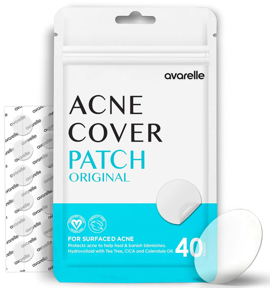 Acne Cover Patches, FSA HSA Eligible Hydrocolloid Pimple Patches for Face with Tea Tree Oil, Korean Skincare Zit Patches for Face | FSA HSA Store Eligible Items | Vegan, Cruelty-Free