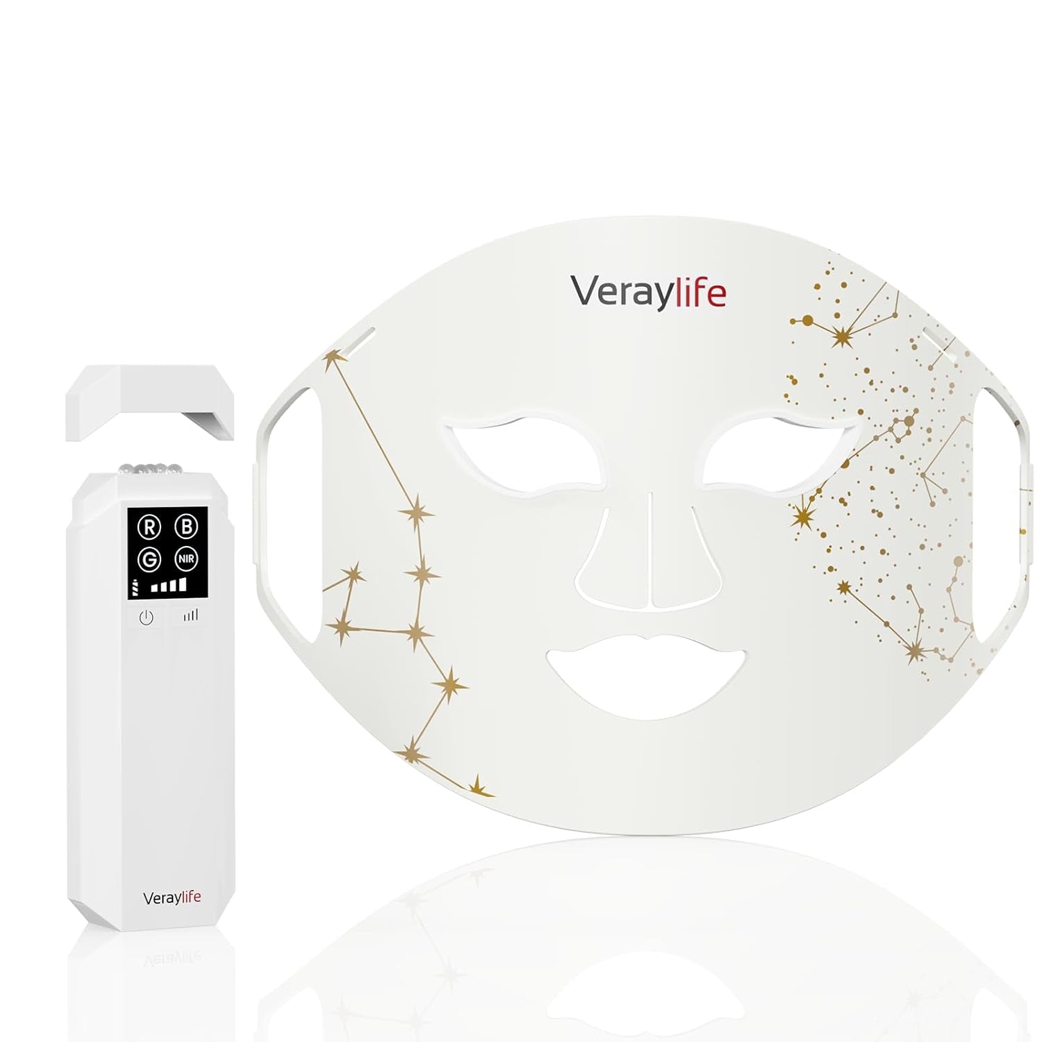 Red Light Face Mask, 8 Modes Portable Led Face Mask Light Therapy, 850Nm near Infrared Red Light Therapy for Face, Infrared Face Light Therapy, Face Skincare Tool