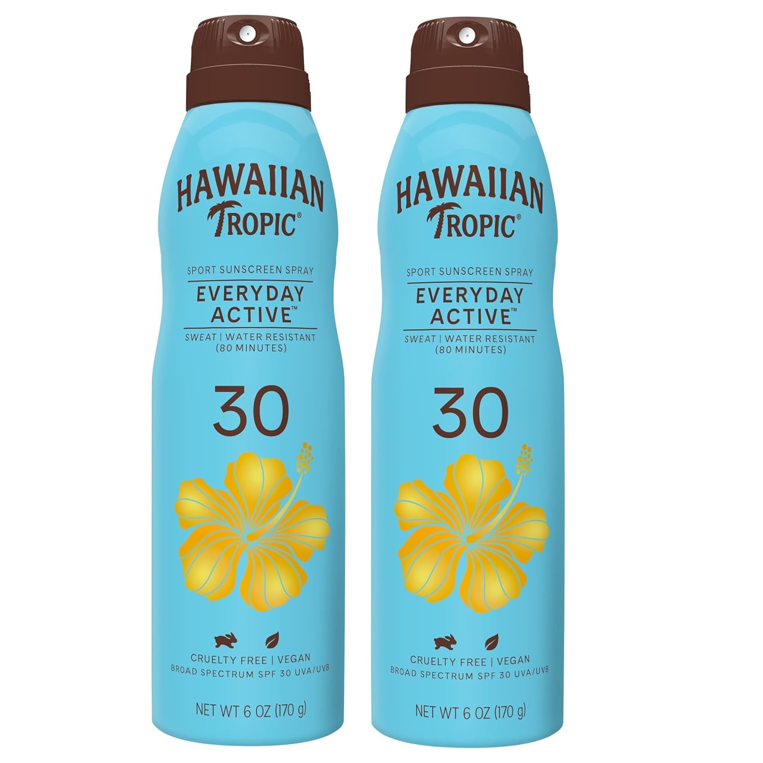 Everyday Active Clear Spray Sunscreen SPF 30, 6Oz Twin Pack |  Sunscreen SPF 30, Sunblock, Oxybenzone Free Sunscreen, Spray on Sunscreen Pack, 6Oz Each