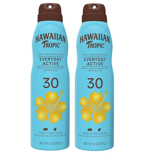 Everyday Active Clear Spray Sunscreen SPF 30, 6Oz Twin Pack |  Sunscreen SPF 30, Sunblock, Oxybenzone Free Sunscreen, Spray on Sunscreen Pack, 6Oz Each
