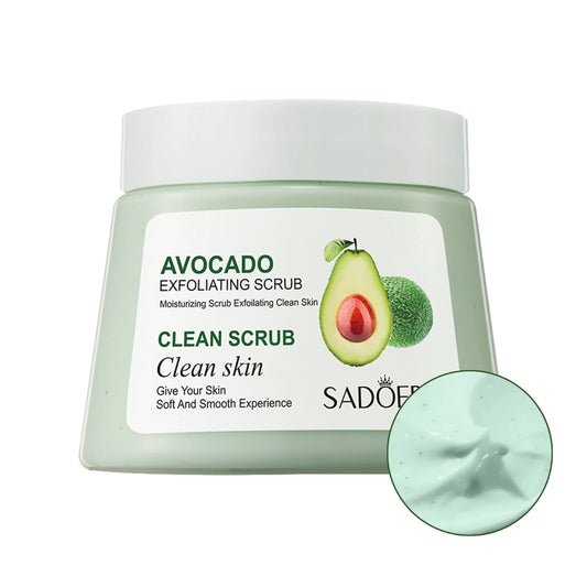 Body Exfoliator Scrub,Personal Skin Care Avocado-Body Scrub Facial Scrub for Exfoliating Moisturizing&Cleansing 250Ml