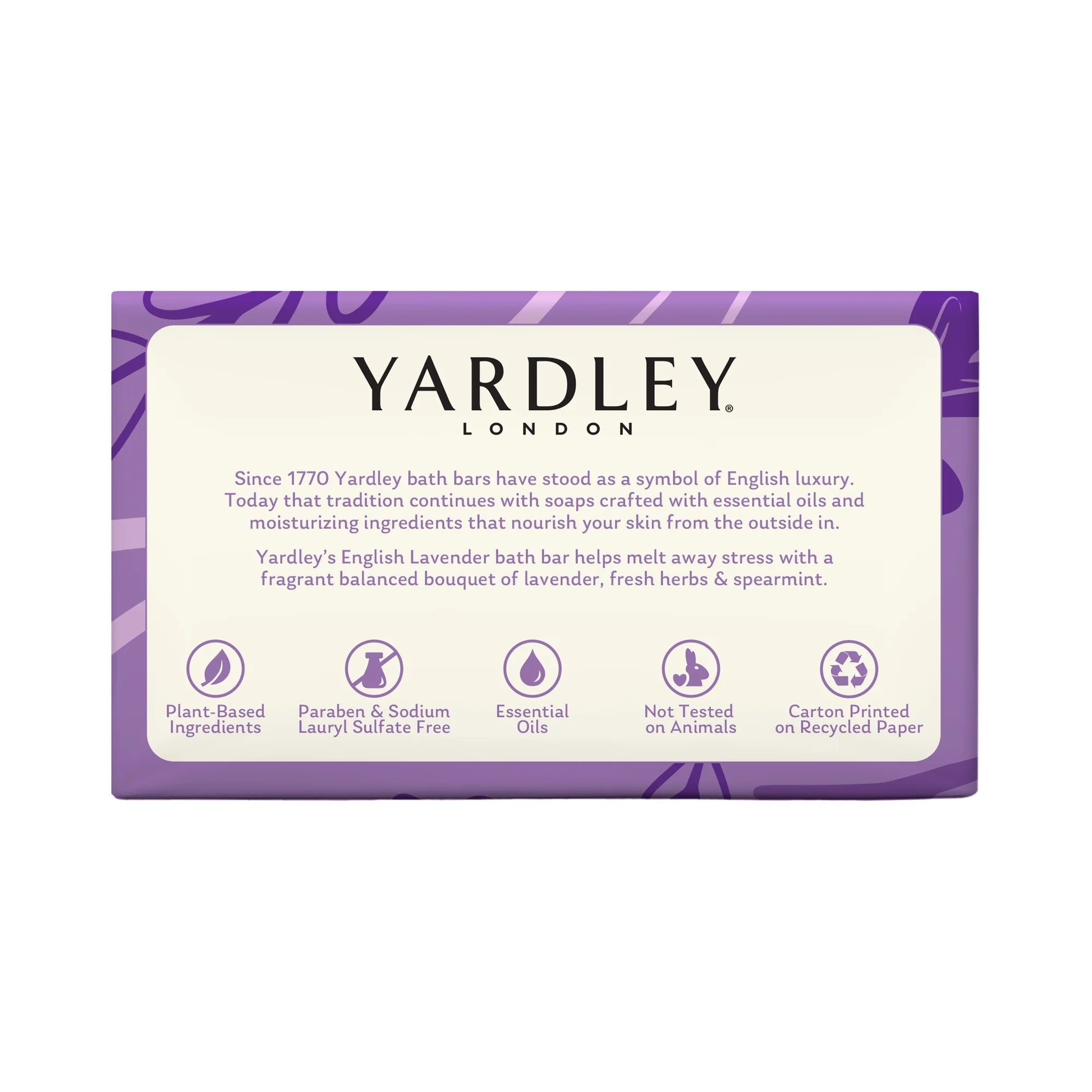 (Pack of 3)  English Lavender Nourishing Bath Bar, 4.0 Oz Bar