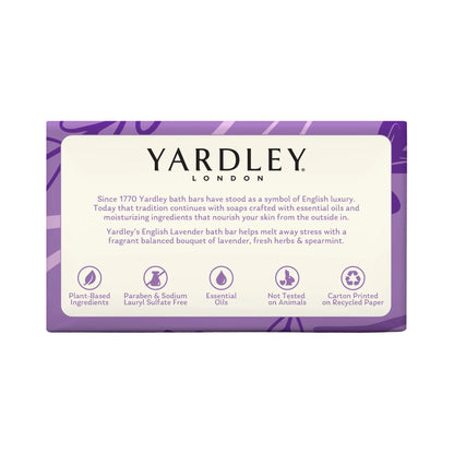 (Pack of 3)  English Lavender Nourishing Bath Bar, 4.0 Oz Bar